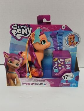 My Little Pony Sunny Starscout Rainbow Reveal Hair Playset - Purple & Orange New